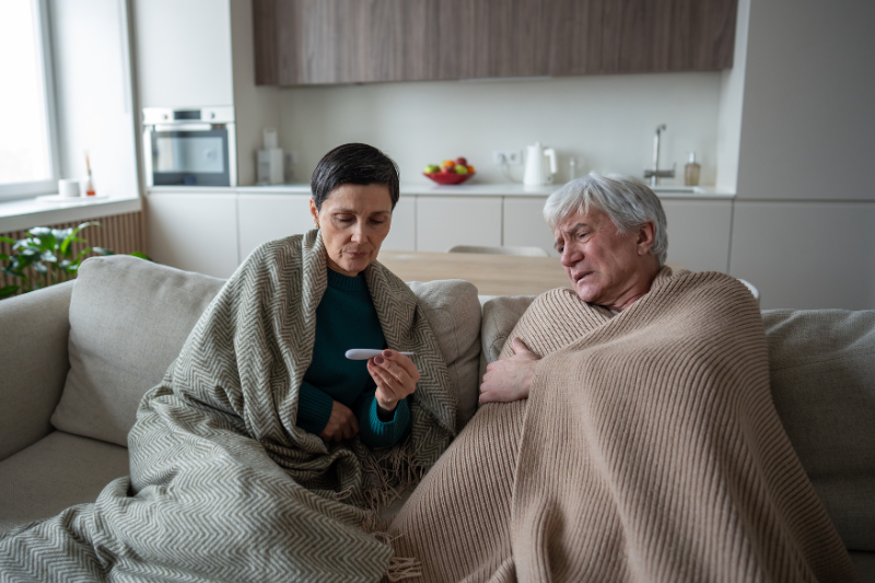 personas mayores con gripe